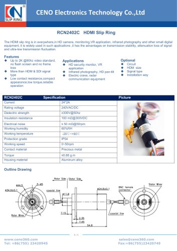 CENO HDMI Slip Ring RCN2402C