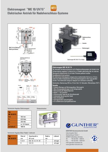 Elektromagnet Typ ME 10/UV75