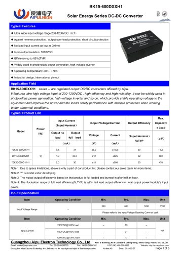 BK15-600DXXH1 Series