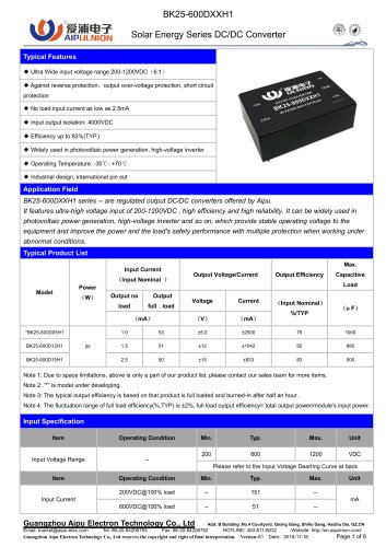 BK25-600DXXH1 Series