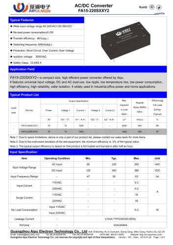 FA15-220SXXY2 Series