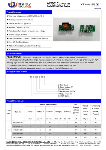 FA3-220SXXB-1 series