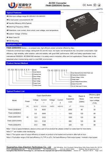 FA40-220SXXH3 Series