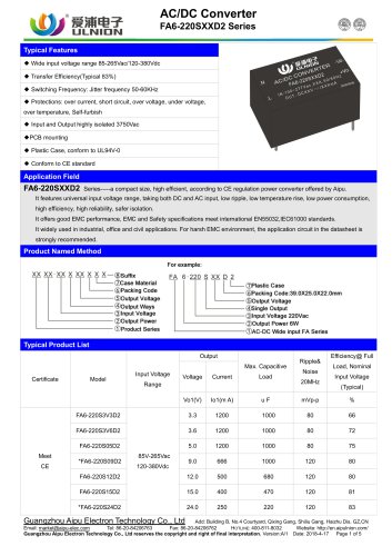 FA6-220SXXD2 Series