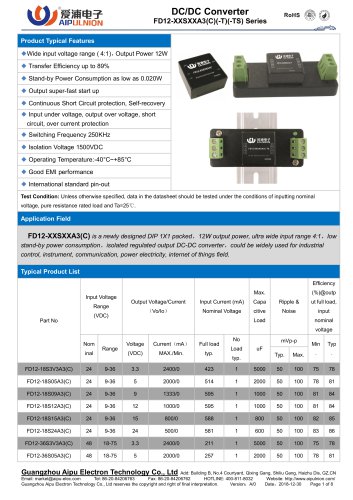 FD12-XXSXXA3(C) Series