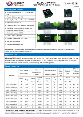 FD20-XXSXXA3(C) Series