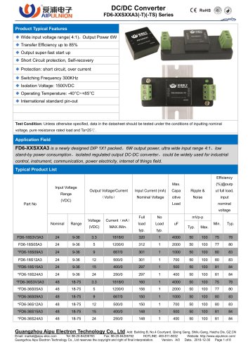 FD6-XXSXXA3 Series