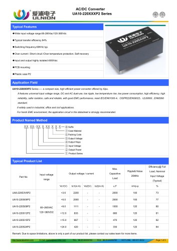 UA10-220XXXP2 Series