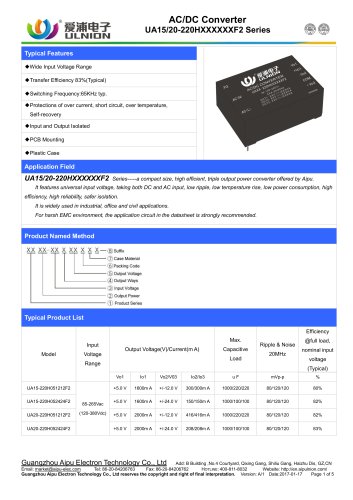 UA15/20-220HXXXXXXF2 Series