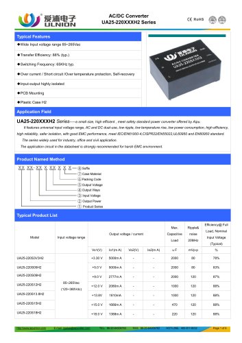 UA20-220HXXXXXXH2 Series