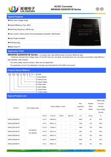 WA50/60-220XXXK1B Series