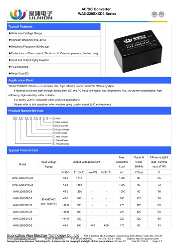 WA6-220SXXD3 Series