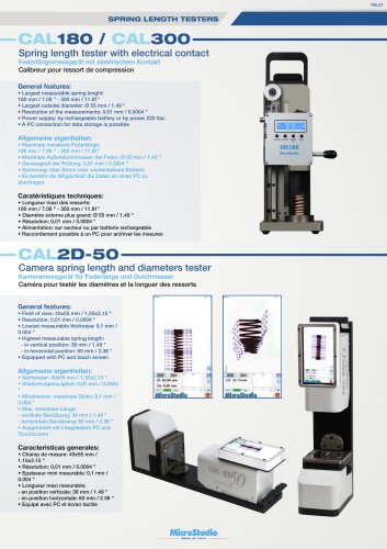 CAL180 / CAL300  SPRING LENGTH TESTERS