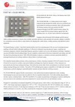 Waterproof 16 keys stainless steel panel mount keypad with backlight