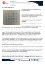 Waterproof Customized 20 keys industrial stainless steel panel mount keypad