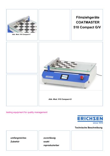 Technische Beschreibung COATMASTER 510 Compact
