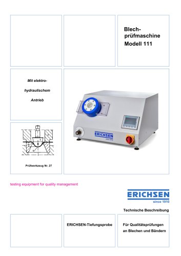 Technische Beschreibung Modell 111