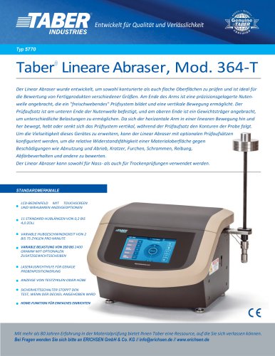Technische Beschreibung Modell 364 T