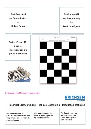 Technische Beschreibung Modell 451