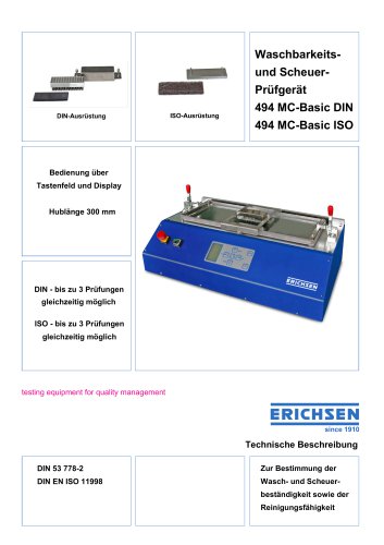 Technische Beschreibung Modell 494 MC Basic