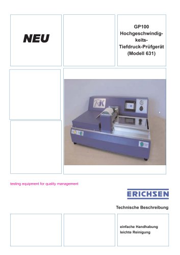 Technische Beschreibung Modell 631