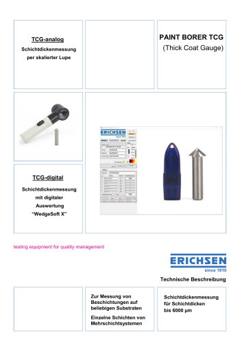 Technische Beschreibung Modell Paint Borer TCG / WedgeSoft X