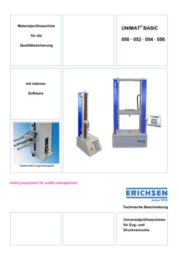 Technische Beschreibung Modell Unimat Basic 050 / 052 / 054 / 056