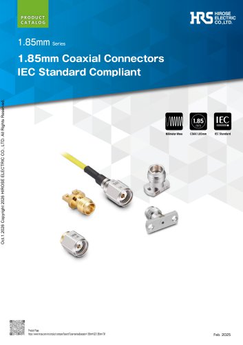 1.85mm Coaxial Connectors IEC Standard Compliant