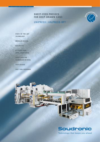 SHEET-FEED PRESSES FOR DEEP-DRAWN CANS