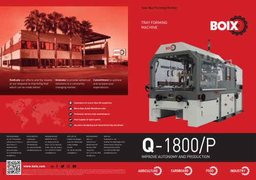 New Boix Q-1800/P Tray forming machine