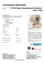 AT122 Rayon-Gewebeband rohweiss, hoher Tack - 1