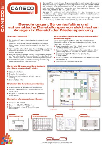 Caneco BT - Berechnungen, Stromlaufpläne und schematische Darstellungen von elektrischen Anlagen im Bereich der Niederspannung