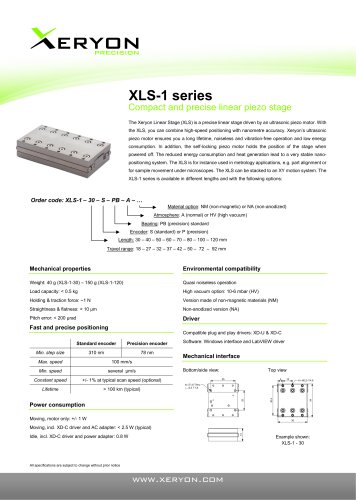 XLS-1 Series / Compact and precise linear piezo stage