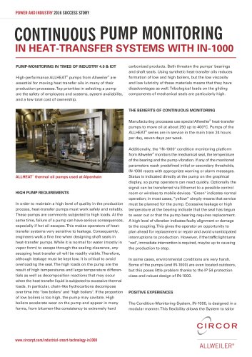 CONTINUOUS PUMP MONITORING