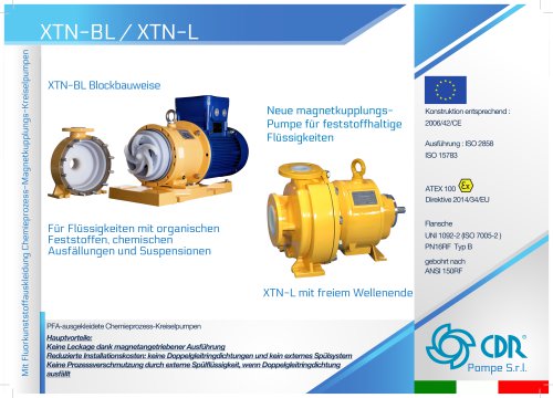 XTN - Magnetic Drive Solids Handling Pump