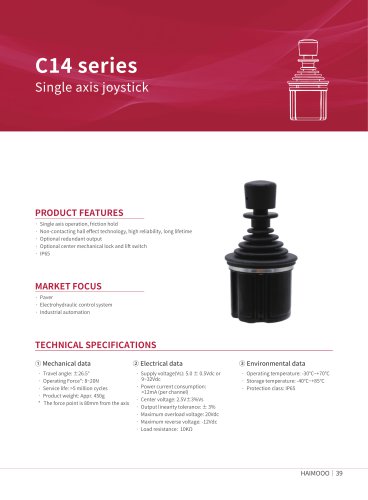 C14 series Single axis joystick