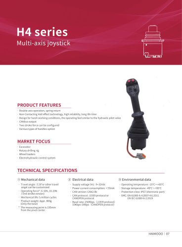 H4 series Multi-axis joystick