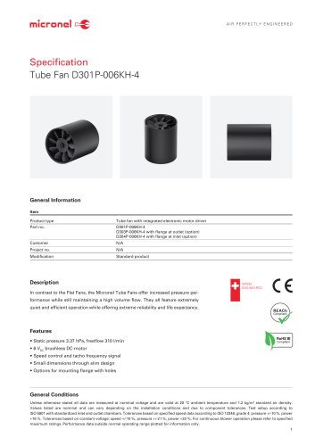 Specification D301P-006KH-4