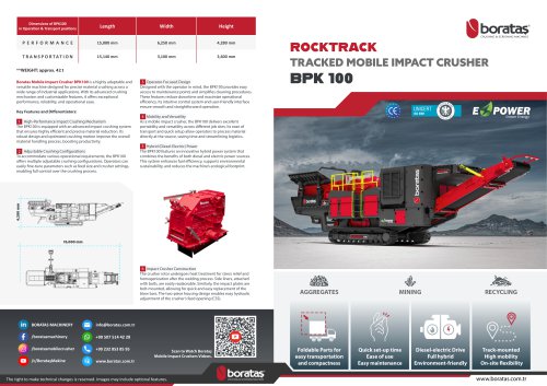 Boratas Tracked Mobile Impact Crusher - BPK100