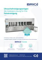 BRIO Ultraschall. Hochleistungsreinigungslösungen. Automatische Mehrstufenmaschinen zur Teilereinigung.-1