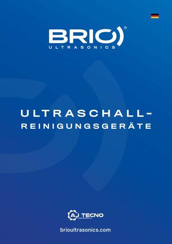 Katalog BRIO Ultraschall reinigungsgeräte