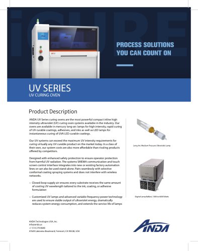 UV SERIES UV CURING OVEN