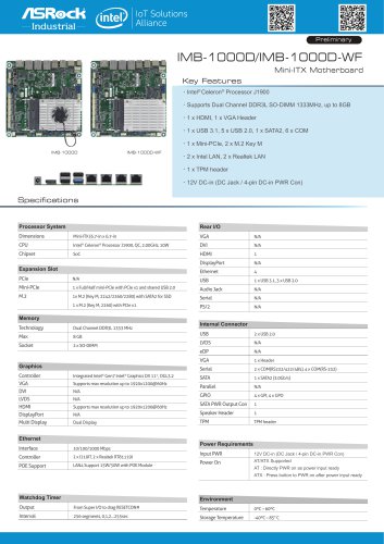 IMB-1000D/IMB-1000D-WF