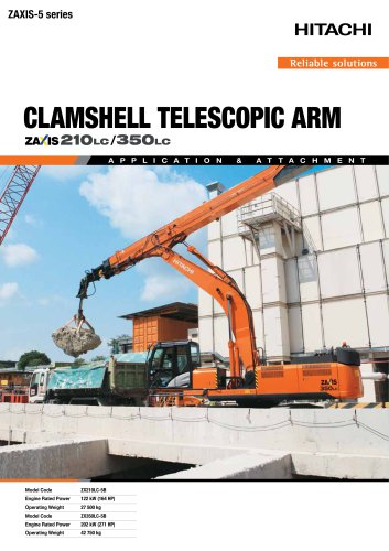 CLAMSHELL TELESCOPIC ARM ZAXIS 210LC/350LC