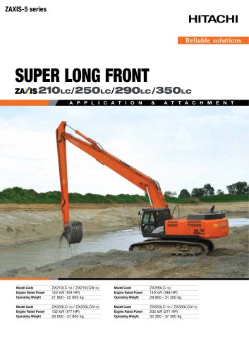 SUPER LONG FRONT ZAXIS 210LC/250LC/290LC/350LC