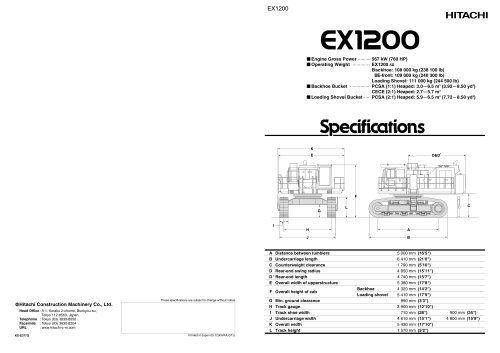 EX1200 specification