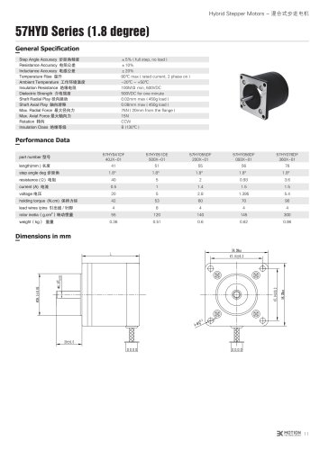 HYBRID STEPPER MOTOR/57HYD SERIES