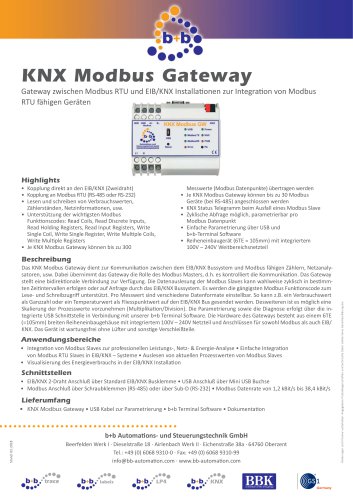 KNX Modbus Gateway (REG)