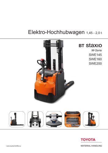 Elektro-Hochhubwagen 1,45 - 2,0 t BT staxio W-Serie SWE145 SWE160 SWE200