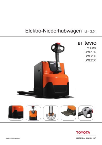 Elektro-Niederhubwagen 1,8 - 2,5 t BT levio W-Serie LWE180 LWE200 LWE250